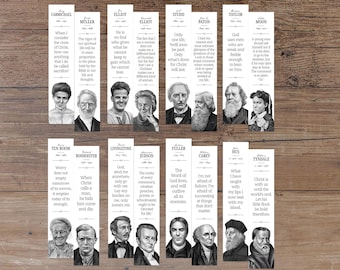 Set of 8 Double Sided Missions & Martyrs Book Marks, Reformed Theology