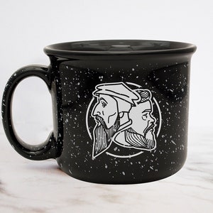 Calvin Spurgeon Camp Mug,  Ceramic 14 oz Reformed Theology