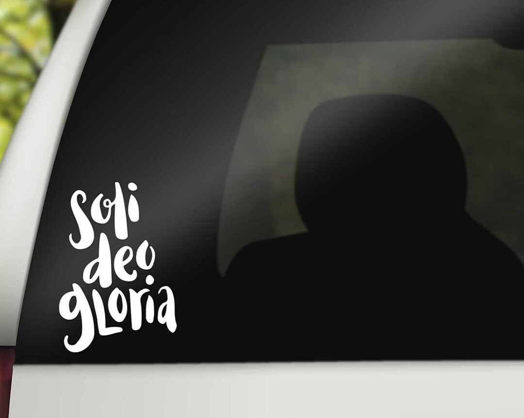 Soli Deo Gloria brushed Car Decal Reformed Theology Etsy