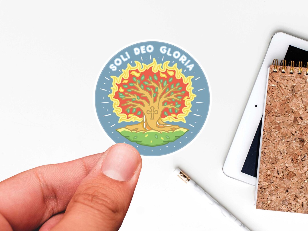 Burning Bush Sticker, Christian Sticker, Faith Sticker, Bible Verse ...