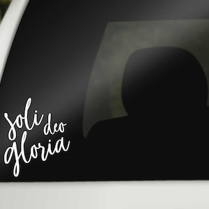 Soli Deo Gloria Car Decal, Reformed Theology