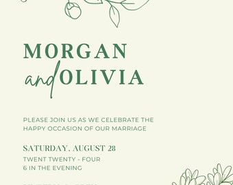 CUSTOM DIGITAL Wedding Invitation