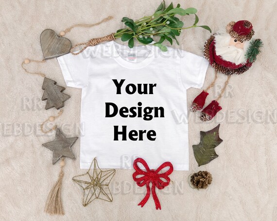 Download Blank White Childrens T Shirt View Flat Lay Apparel Mockup Etsy
