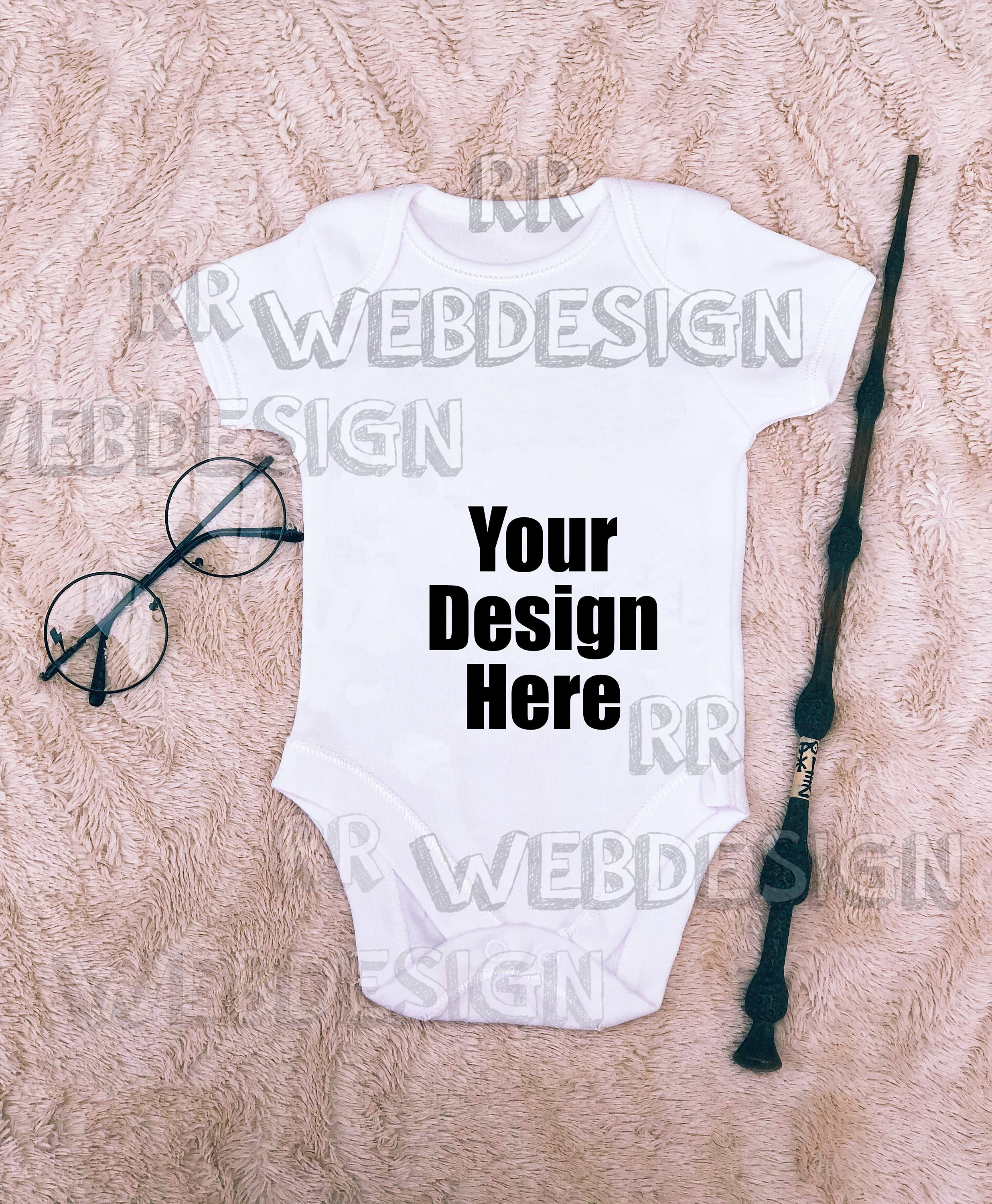 White Baby Bodysuit Mockup Baby Mockup Styled Shirt Mockup
