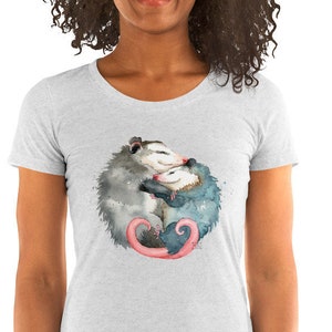 Cute Possums Ladies&#39; short sleeve t-shirt, Gift for Opossum Lover