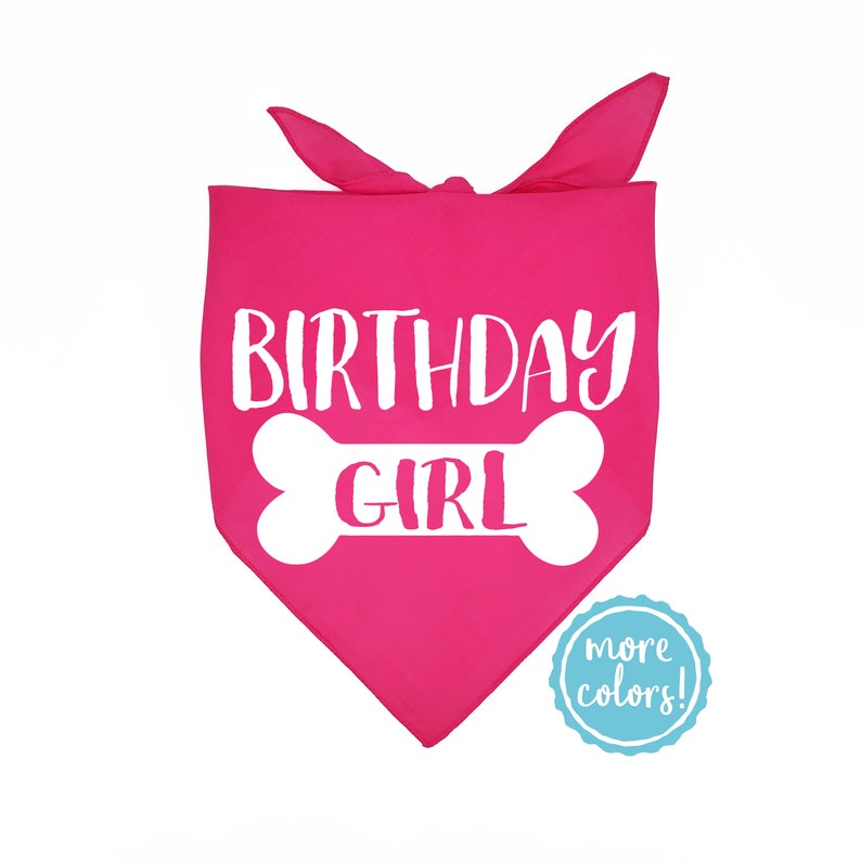 Birthday Girl Dog Bandana Dog Birthday Bandana Bandana for Etsy