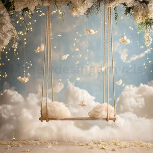 Floral Newborn Studio Digital Background: Spring Theme (4 JPG)