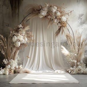 Balloon Half Arch Digital Backdrop: Birthday, Newborn, Maternity (JPG Download)