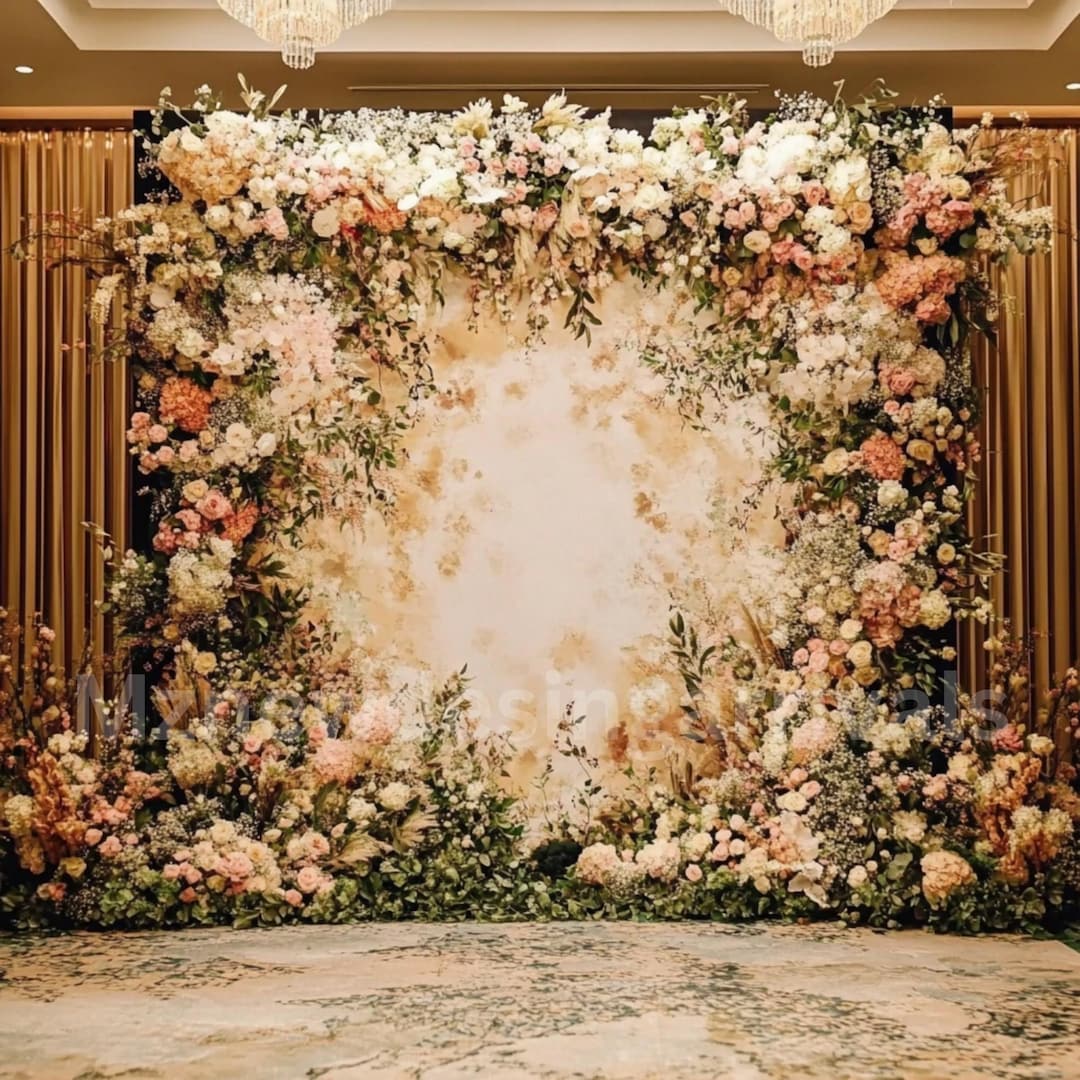Wedding Floral Backdrop Setup Nagpur