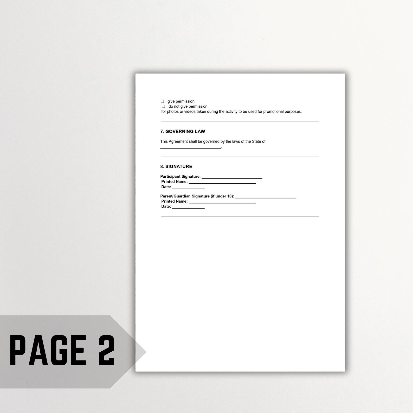 Liability Waiver and Release Form | Editable Legal Waiver Agreement ...