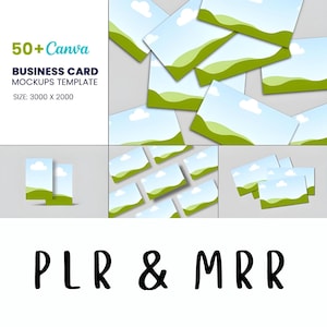 Business Card Mockup Canva Templates, Minimalist Drag & Drop Digital Download
