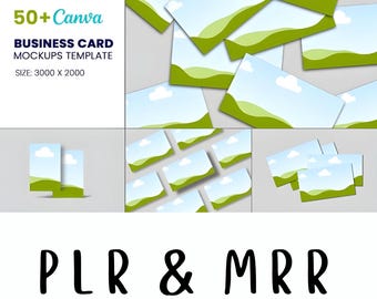 Business Card Mockup Canva Templates, Minimalist Drag & Drop Digital Download