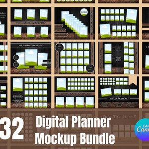 Digital Planner Mock-up Templates | Editable Canva Templates | Etsy Listing Mockup Templates, iPad Mockups for Canva, Etsy Listing Templates