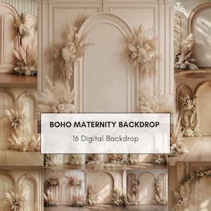 Boho Maternity Beige Digital Backdrops for Photoshop 16 png Light Maternity Portrait Backgrounds Boho Backdrops Studio Fine Art Overlays
