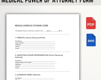 Procuration médicale modifiable (PDF, Word, Google Docs)