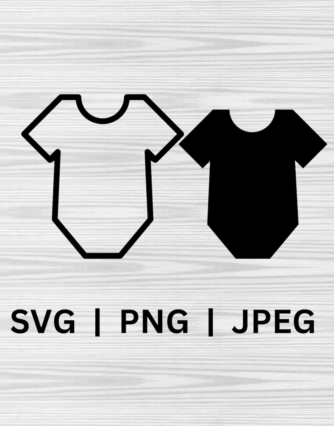 Baby Onesie Silhouette Outline Svg Romper Suit Svg Bodysuit Etsy