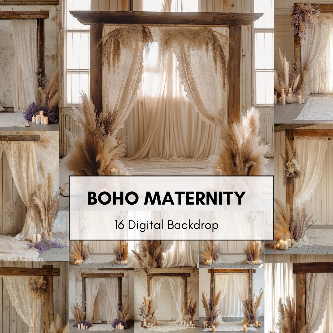 Boho Maternity Digital Backdrop Boho 16 Png Digital Backdrop Boho ...