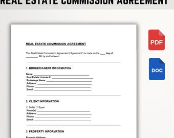 Liegenschaftsprovidervertrag | Bearbeitbarer Makler-Provukionsvertrag | PDF, Word, Google Docs