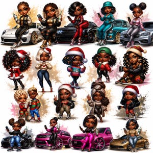 Chibi Dolls Clipart, Chibi Doll Bundle, Chibi Digi Doll, Black Chibi PNG, Digi Doll Clipart, Chibi Doll Clipart, Planner Stickers, Digi Doll Bundle, Latina Chibis, Black Chibi Doll, Afro Chibi Clipart, Fashion Girl Bundle, Clipart Doll Bundle