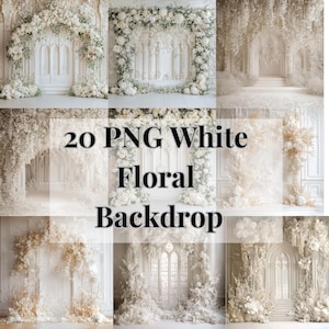 White Maternity digital backdrop 20 png white floral overlay white backdrop wedding maternity backdrop studio floral overlay bundle