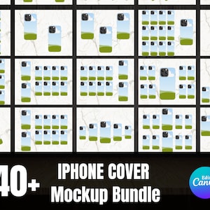 40+ iPhone 15 Hülle ziehen und ablegen Mockup Bundle für Canva PNG Phone MockUp Printize Tough Phone Case Mockups iPhone Template Pro Max Mockup