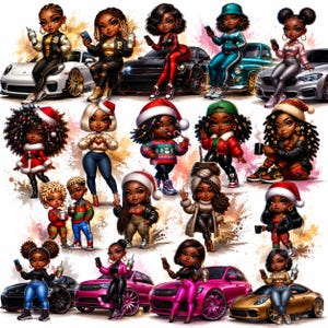 Chibi Dolls Clipart, Chibi Doll Bundle, Chibi Digi Doll, Black Chibi PNG, Digi Doll Clipart, Chibi Doll Clipart, Planner Stickers, Digi Doll Bundle, Latina Chibis, Black Chibi Doll, Afro Chibi Clipart, Fashion Girl Bundle, Clipart Doll Bundle