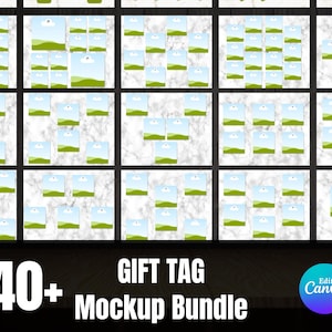 40 modelli di inserzioni di prodotti digitali per etichette regalo Etsy / modificabili da Canva / modelli di inserzioni Etsy, bundle di modelli di prodotti digitali / trascina e rilascia