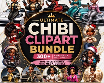 300+ Kawaii Anime Girl Chibi Clipart PNG Bundle: Commercial Use