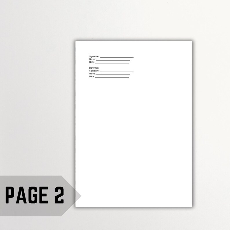 Personal Loan Agreement Template Loan Contract Editable PDF, Word
