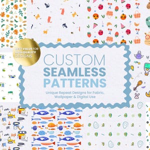 Custom Seamless Repeat Patterns, Fabric Design, Pattern Design (Digital Download )