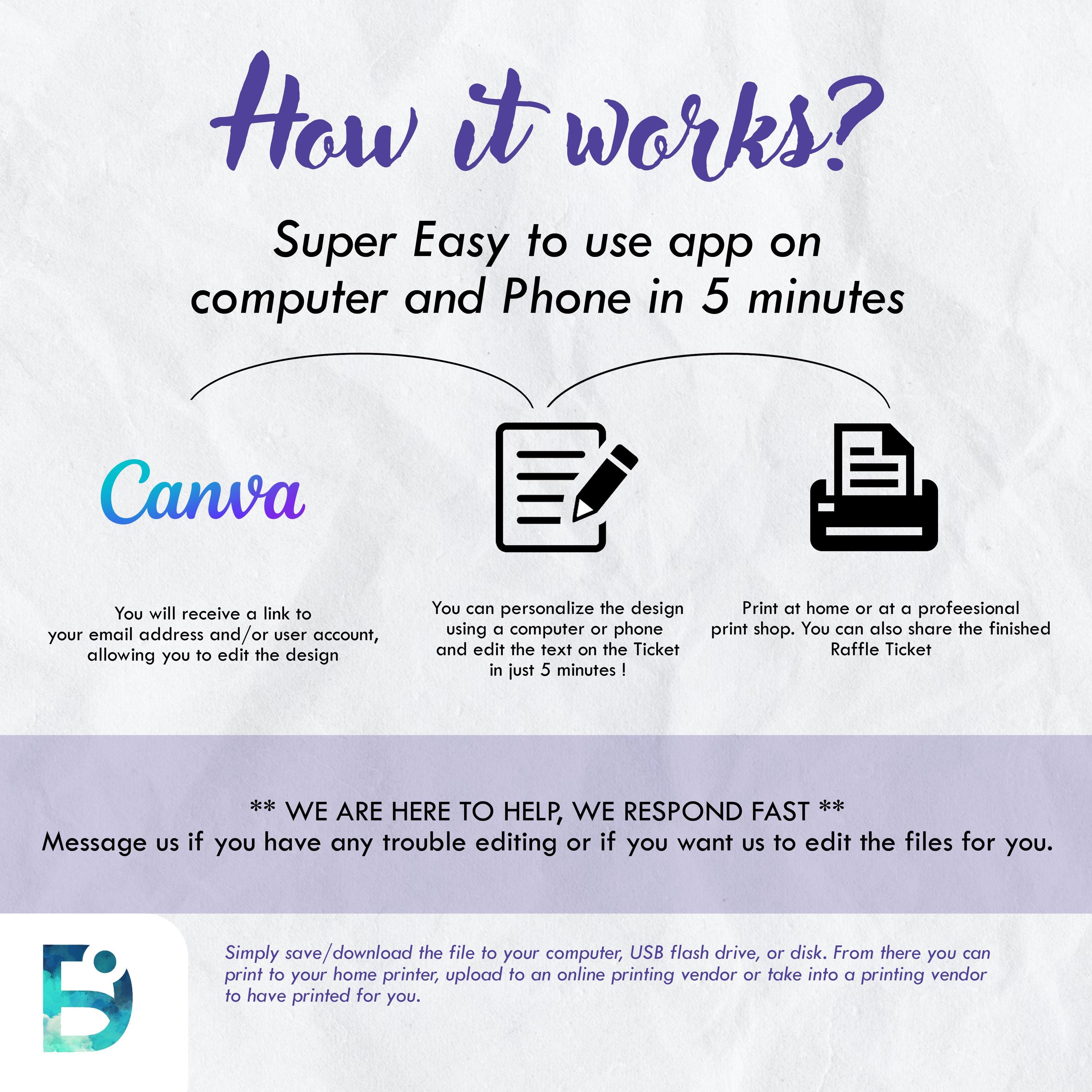 Editable Raffle Event Ticket Template, Raffle Ticket Form, Event Ticket ...