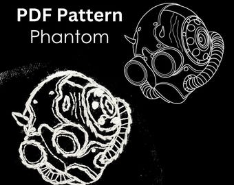 Phantom Head Embroidery Pattern: Ghost Band DIY (PDF Download) - Etsy