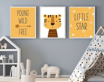 Nursery Prints Set of 3 Girl Boy Baby Room Pictures Wall Art - Etsy