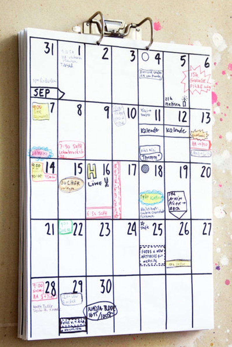 18 Monate Laufzeit Marz 21 Wandkalender Din A3 Kalender Okt 19