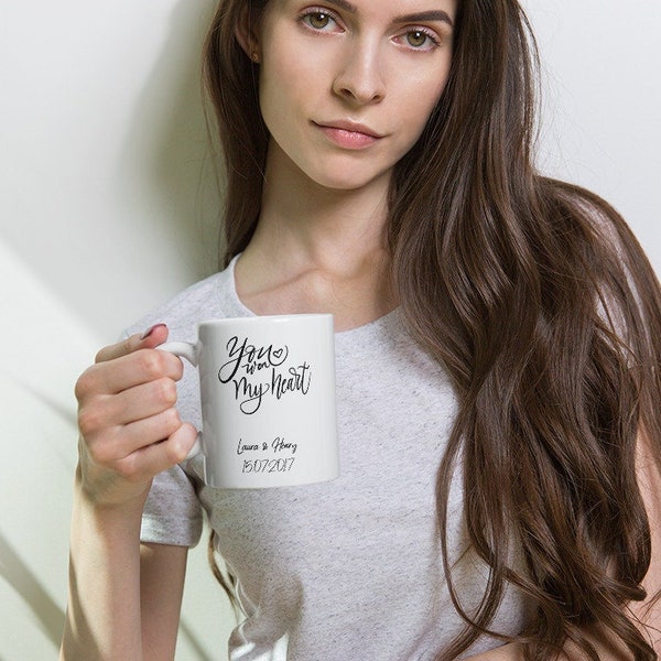 Pärchen Tasse Personalisiert Beidseitig Bedruckt - Paar Tasse Mit Wunschnamen Als Perfektes Geschenk Zum Valentinstag Oder Hochzeitstag