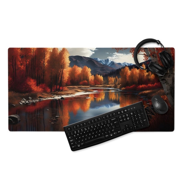 Gaming Mauspad XXL Schreibtischunterlage Groß Gemälde Vernähte Ränder Rutschfest Und Wasserdicht Gamer Mouse Pad Geschenk Idee PC Zubehör