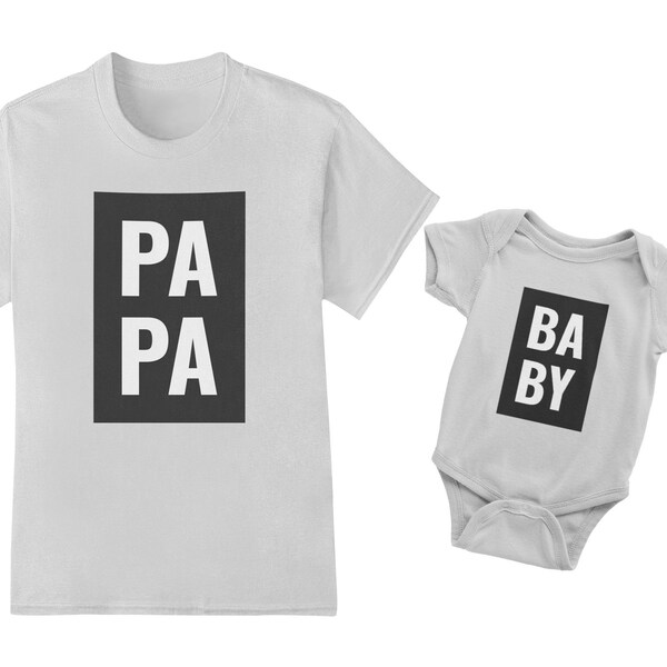 Vater Baby Partnerlook Set, Vater Sohn Partnerlook Set, Vater Tochter Partnerlook, Vater Baby Spruch, Papa Geschenk, Vatertag Set, Strampler