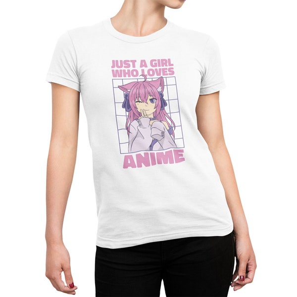 Anime Shirt Damen Weiß - Japan Girl Anime Merch - Manga Deko - Otaku Tshirt - Otaku Shirt - Anime Geschenk - Kawaii Shirt - Anime Mode