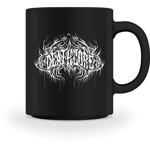 Deathcore Tasse In Schwarz Beidseitig Bedruckt - Heavy Metal Gothic Kaffeetasse Kaffeebecher - Heavy Metal Tasse - Gothic Tasse