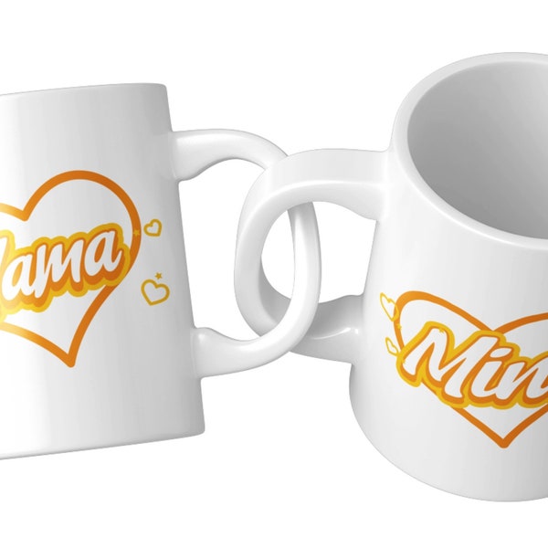 Mutter Tochter Tassen Set, Beidseitig Bedruckt, Mama Und Mini, Mutter Tochter Geschenk, Muttertag Geschenk, Mama Tochter Tasse, Mama Kind