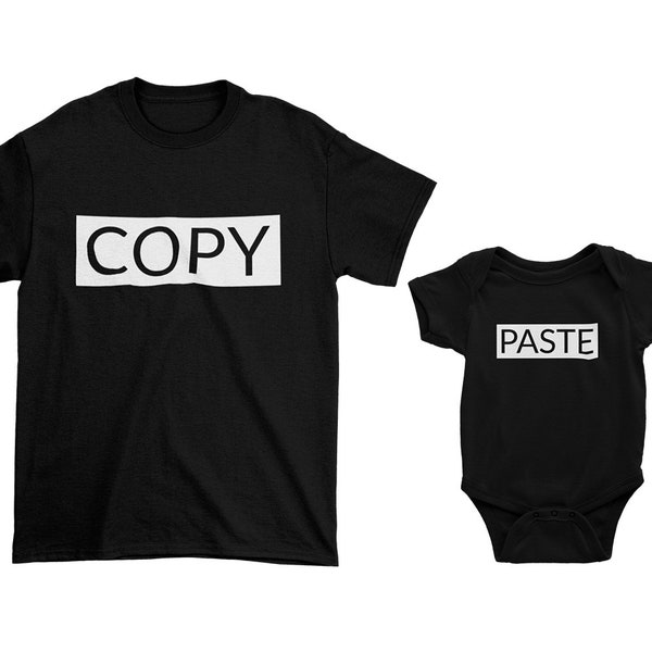 Vater Baby Partnerlook Set, Copy Paste Set, Vater Sohn Partnerlook Set, Vater Tochter Partnerlook, Baby, Papa Geschenk, Vatertag Set