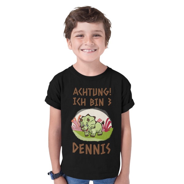 Kinder Geburtstag Shirt Mit Wunschnamen Und Wunschzahl - Geburtstagskind Mit Eigenem Namen - Personalisiertes Geburtstag T-Shirt