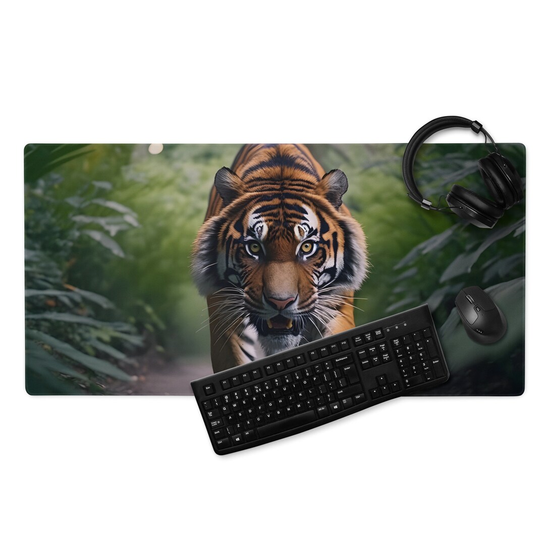 HAOCOO Schreibtischunterlage Blumenmuster - XXL 90x40cm, Rutschfest, Wasserdicht