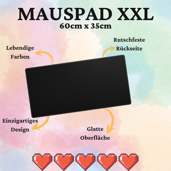 Anime Gaming Mauspad XXL Schreibtischunterlage 80x40cm PC Unterlage  Rutschfest Mousepad Groß Büro Deko Kawaii Schreibtischmatte Mouse Pad 