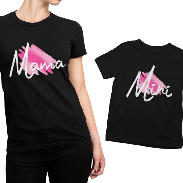 Mama Und Mini Partner Outfit Für Mama Und Tochter - Damen Shirt Und Kinder Shirt Set - Süßes Mutter Tochter Geschenk - Muttertag Geschenk