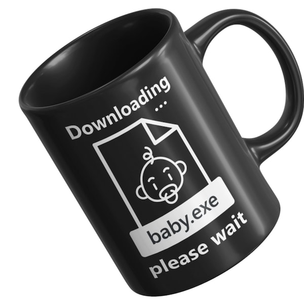 Programmierer Tasse - Downloading Baby Exe - Werdender Papa - Werdender Vater - Du Wirst Papa - Schwangerschaft Verkünden - Papa Loading