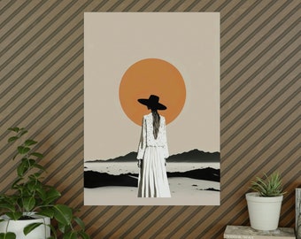 Minimal Boho Kunst Poster, Wanddekoration, Wohnzimmer Dekoration, Bohemian Deko, Schlafzimmer Deko, Geschenk Idee, Minimalist Wandbild