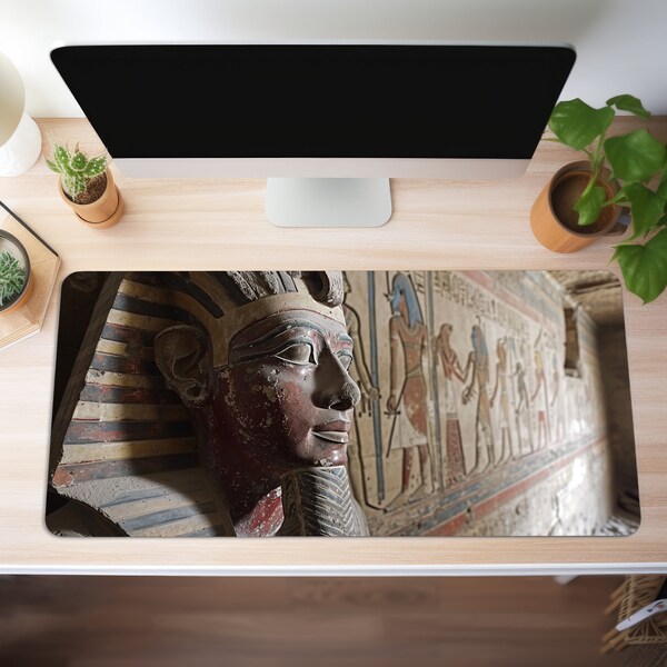 Mauspad XXL Gaming Ägypten Schreibtischunterlage Gamer Mousepad Gros Büro Deko PC Zubehör Schreibtisch Matte Gamer Tischunterlage