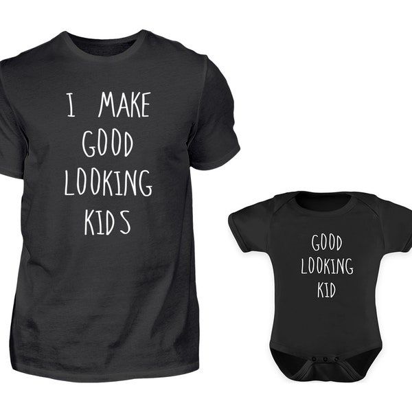 Vater Baby Partnerlook Set, Papa Baby Partnerlook, Vater Sohn, Baby Body, Vater Tochter, Vatertag Geschenk, Papa Geschenk, Good Looking Kid