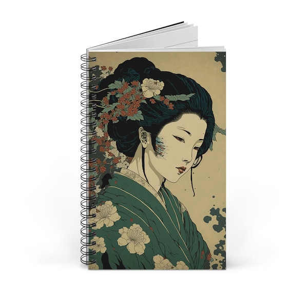 Japanisches Notizbuch Liniert Oder Blanko A5, Notizheft 160 Seiten 80 Blatt, Tagebuch, Ideenbuch, Schreibheft, Hausaufgabenheft, Schulheft